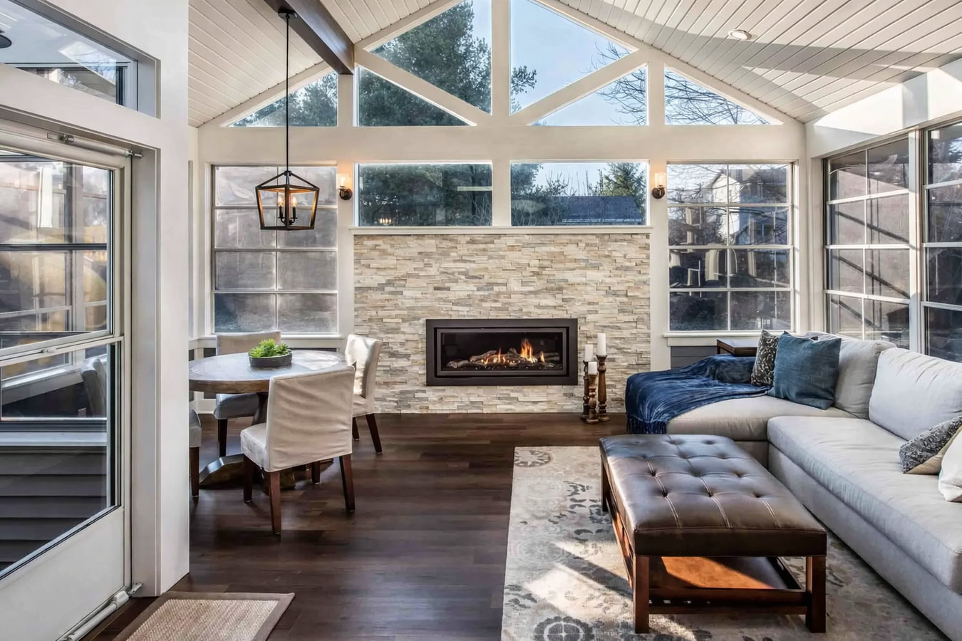 Deck-to-sunroom conversion